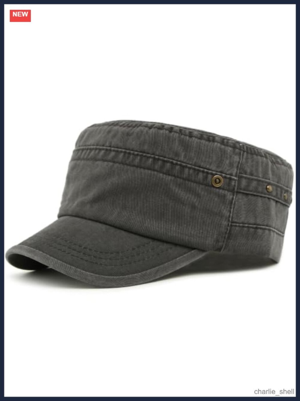 Unisex Military Cadet Flat Top Hat Cotton Adjustable Baseball Cap Outdoor